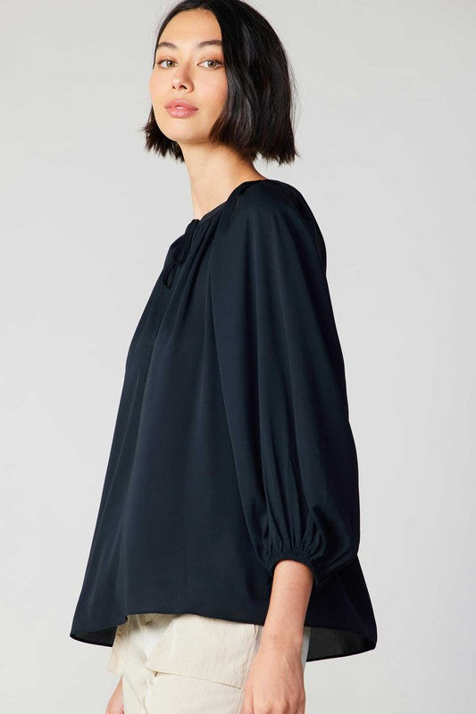 Subtle Split Neck Blouse