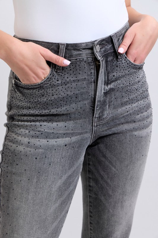 JB Rhinestone Straight Jean