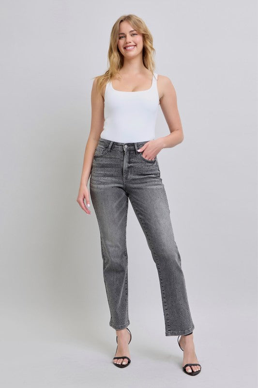 JB Rhinestone Straight Jean