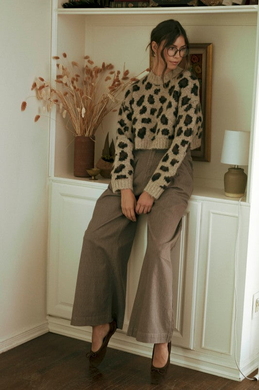 Leah Leopard Knit Sweater