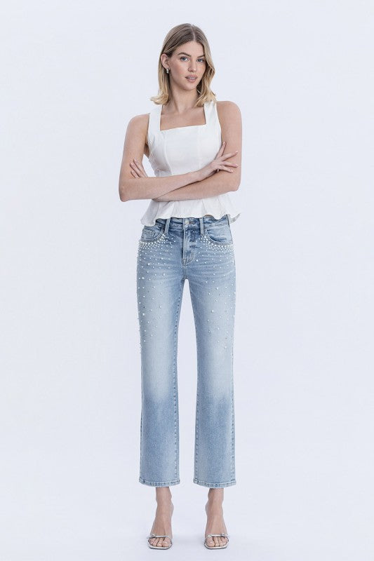 Beautiful Goddess HR Straight Jeans