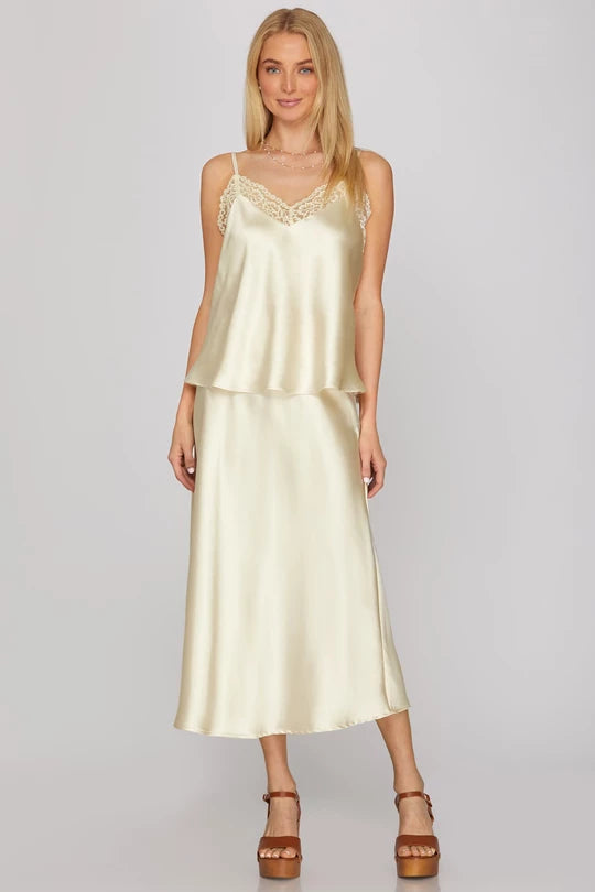 Sadie Satin Skirt