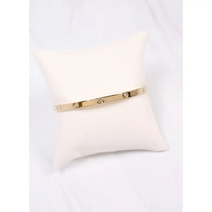 Geneiva Cz Metal Bracelet Gold and Silver