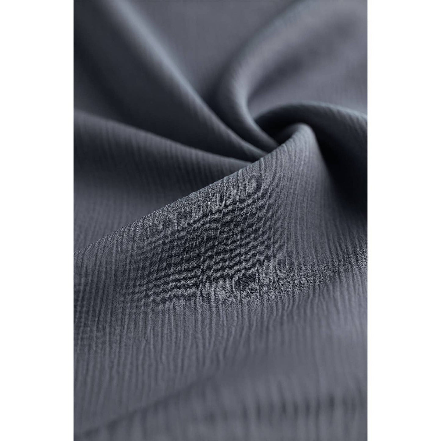 Satin Ruffle Collar Keyhole Top