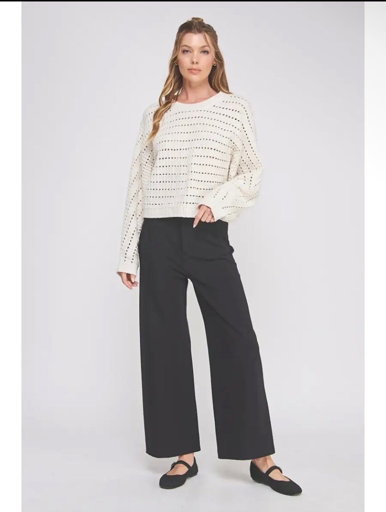Chenille Crop Sweater