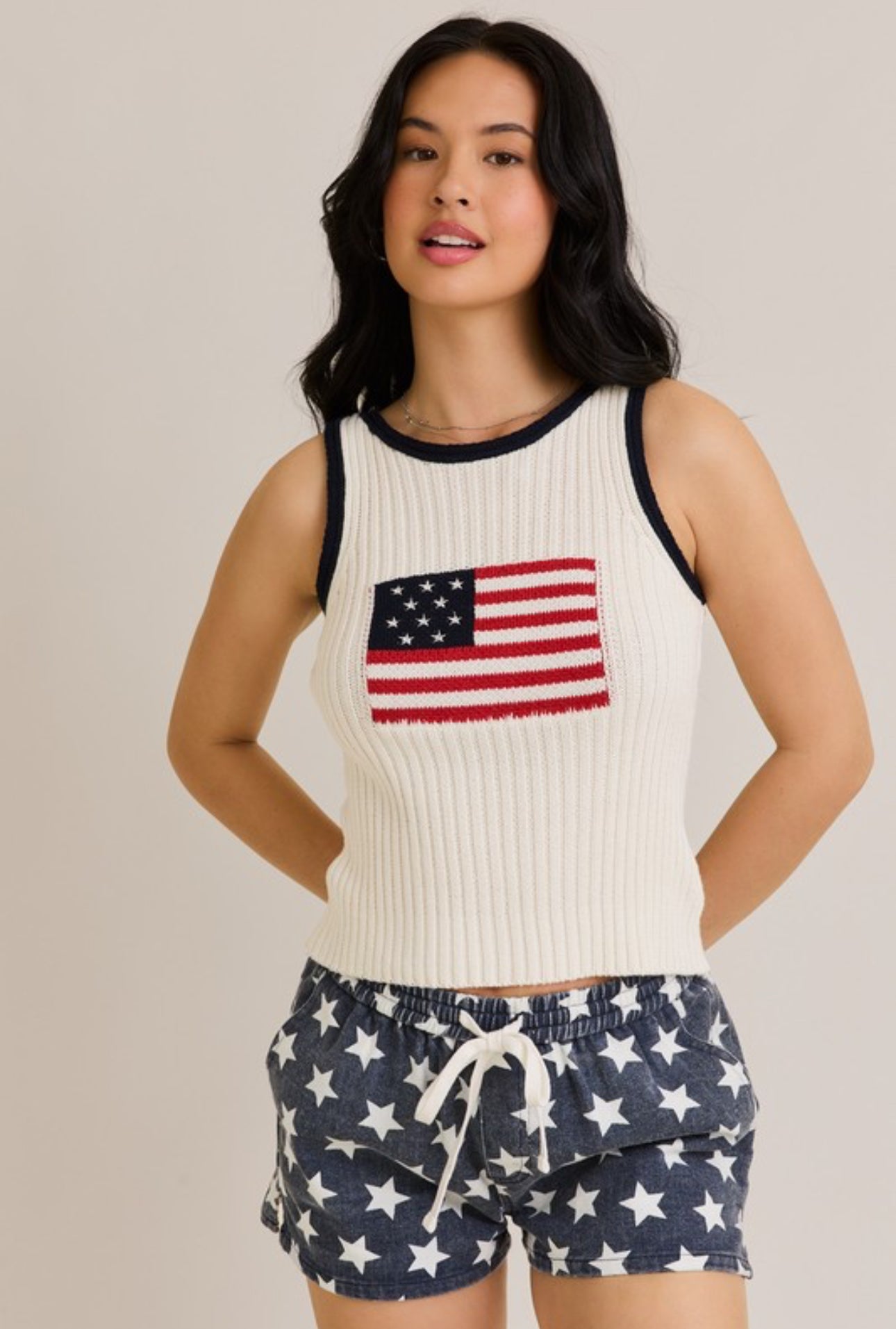 Sleeveless Flag Sweater