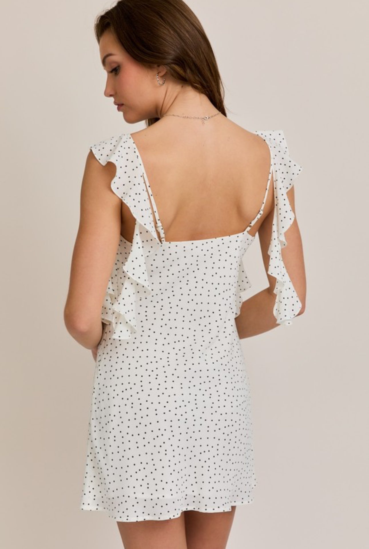 Dotty Open Back Mini Dress