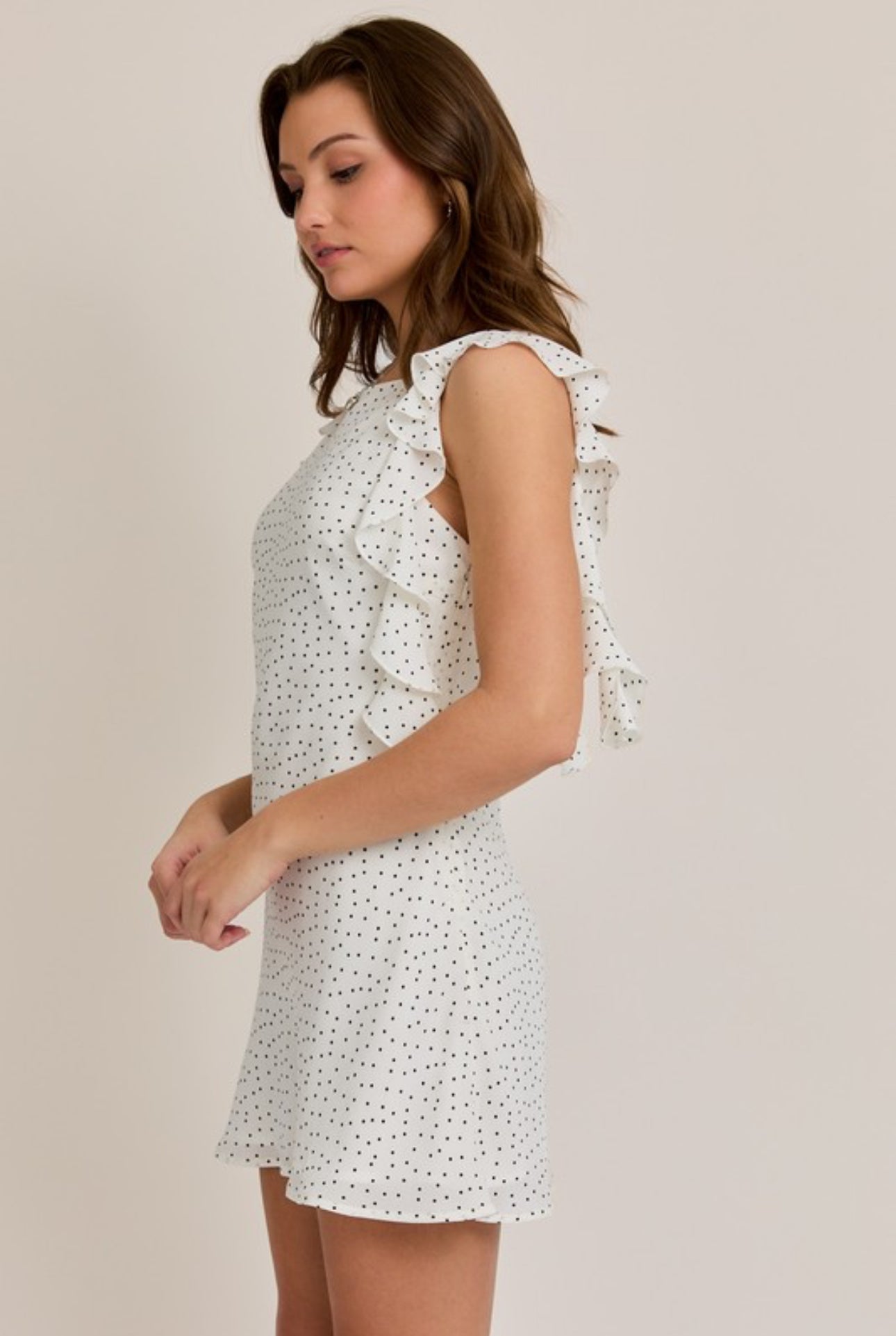 Dotty Open Back Mini Dress