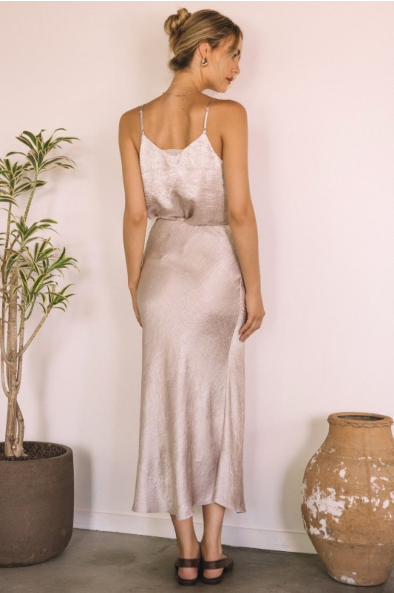 Cheers Satin Midi Skirt