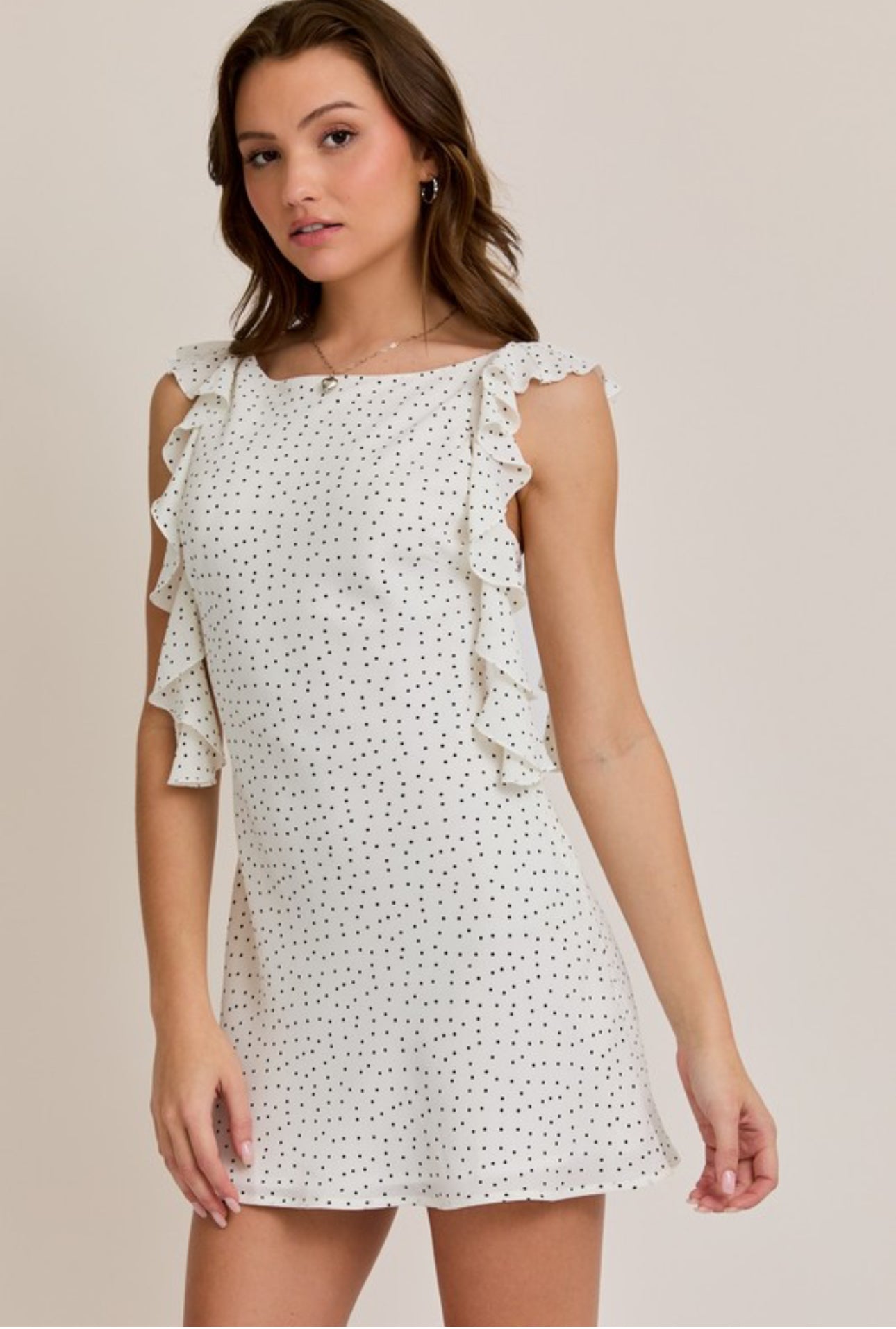 Dotty Open Back Mini Dress