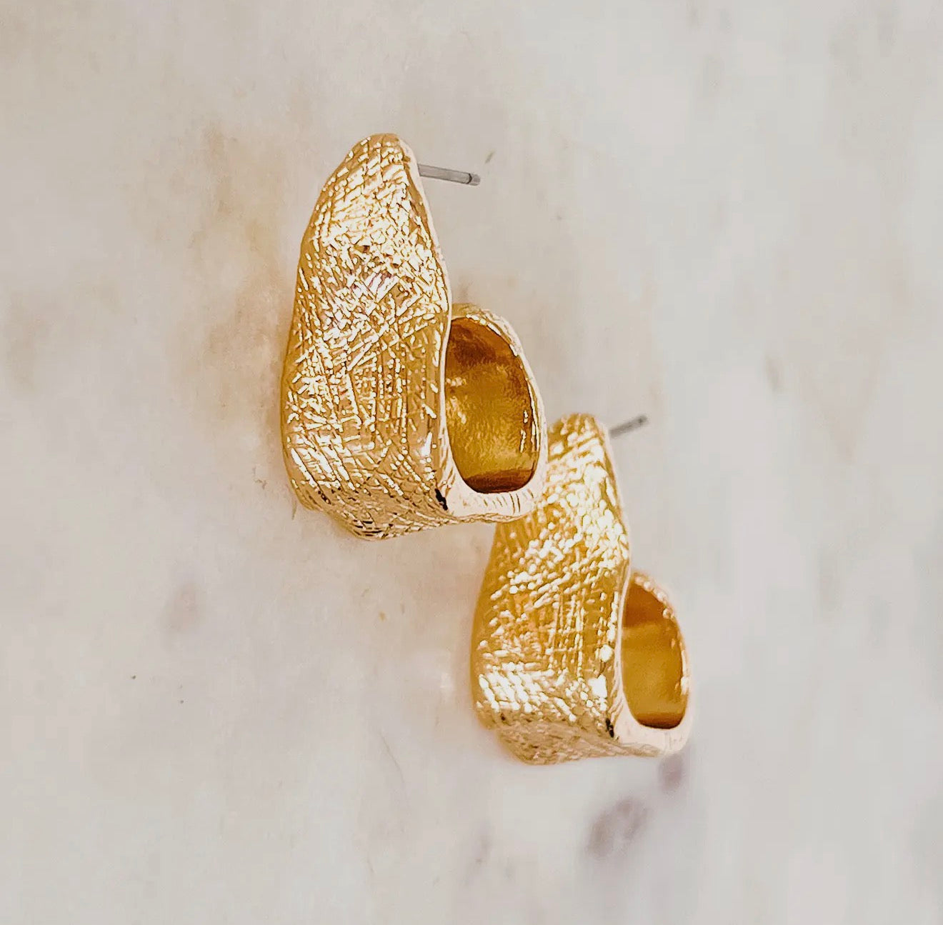 Chunky Metal Hoop Earring