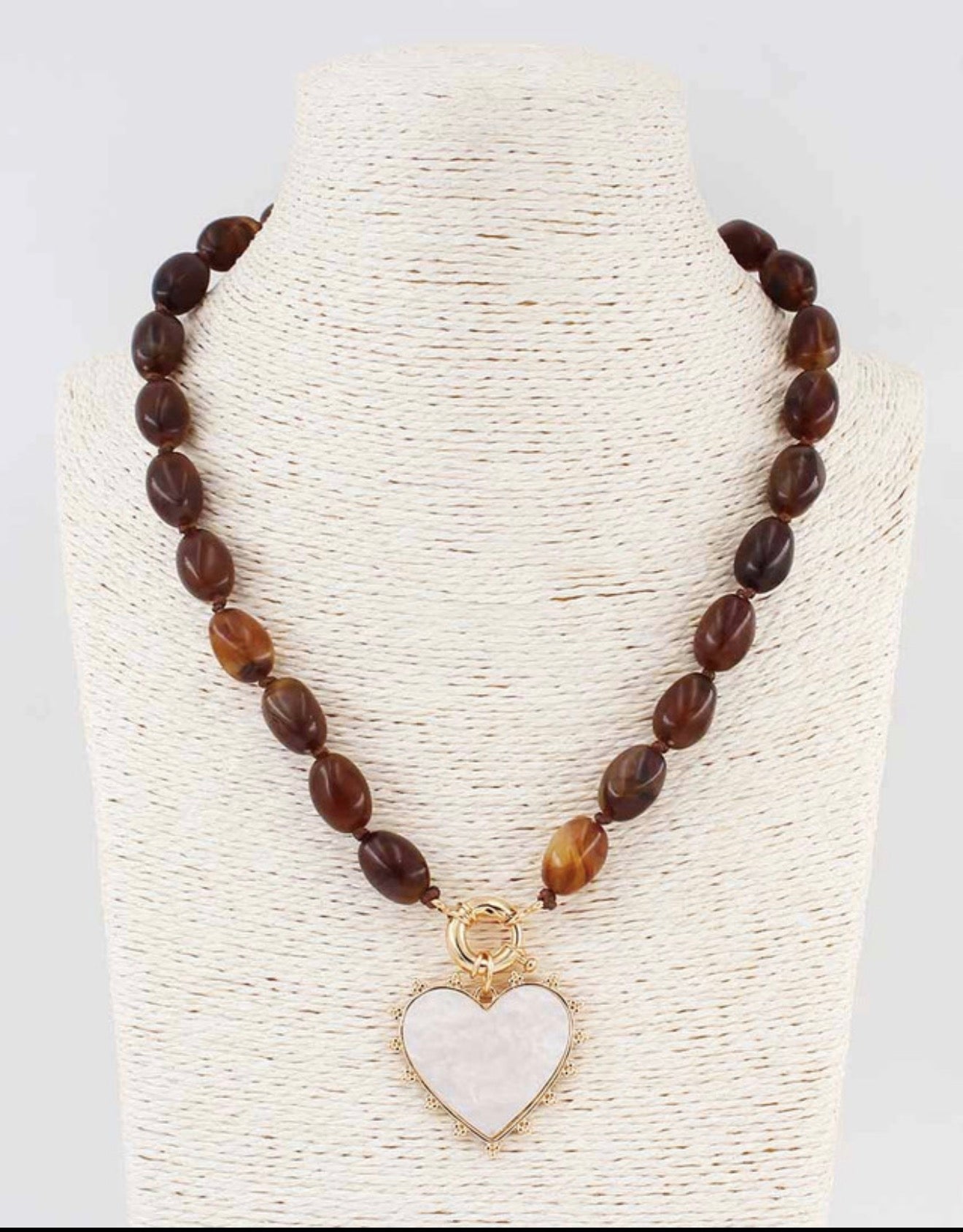 Beaded Heart Necklace