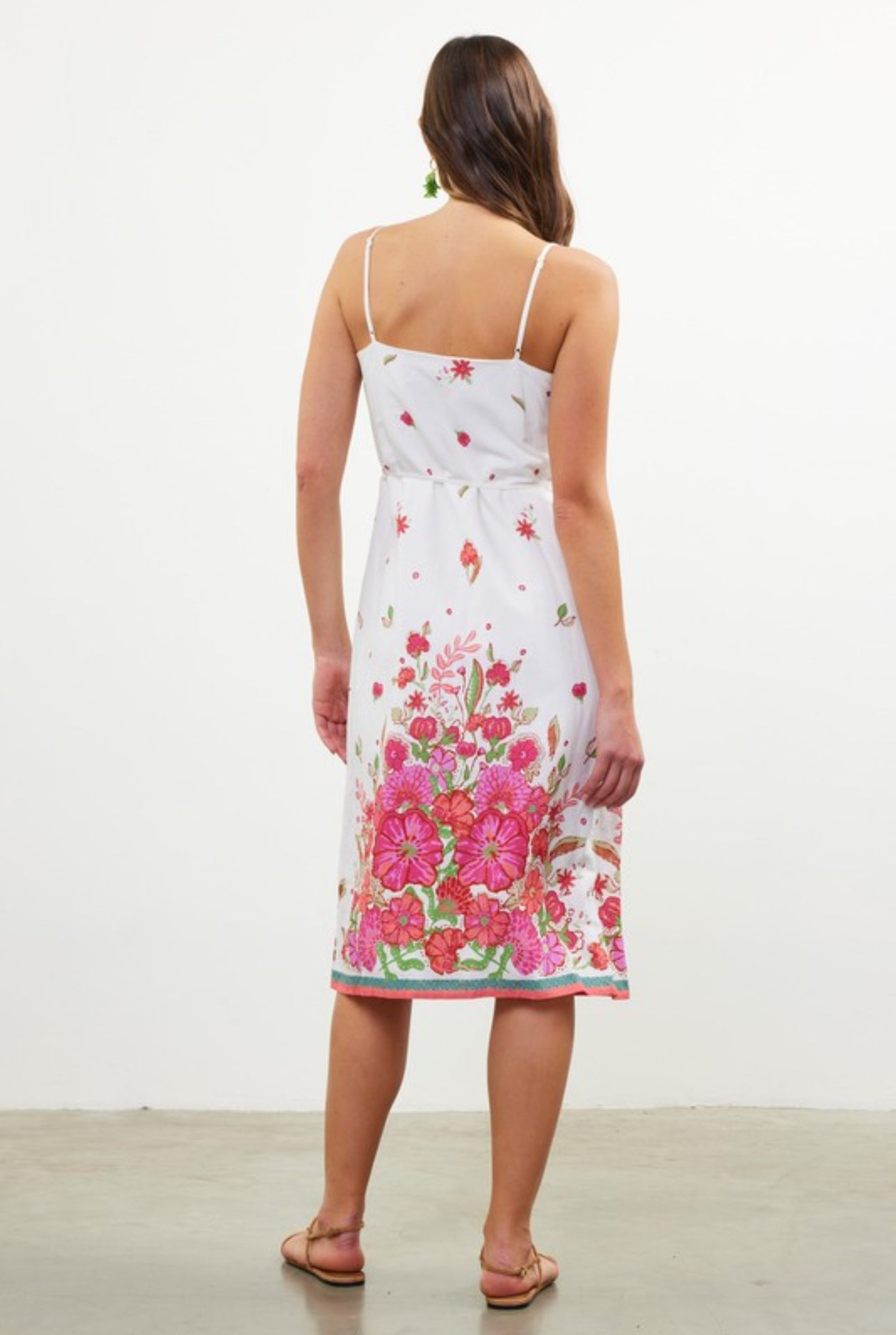 Border Print Maxi Dress