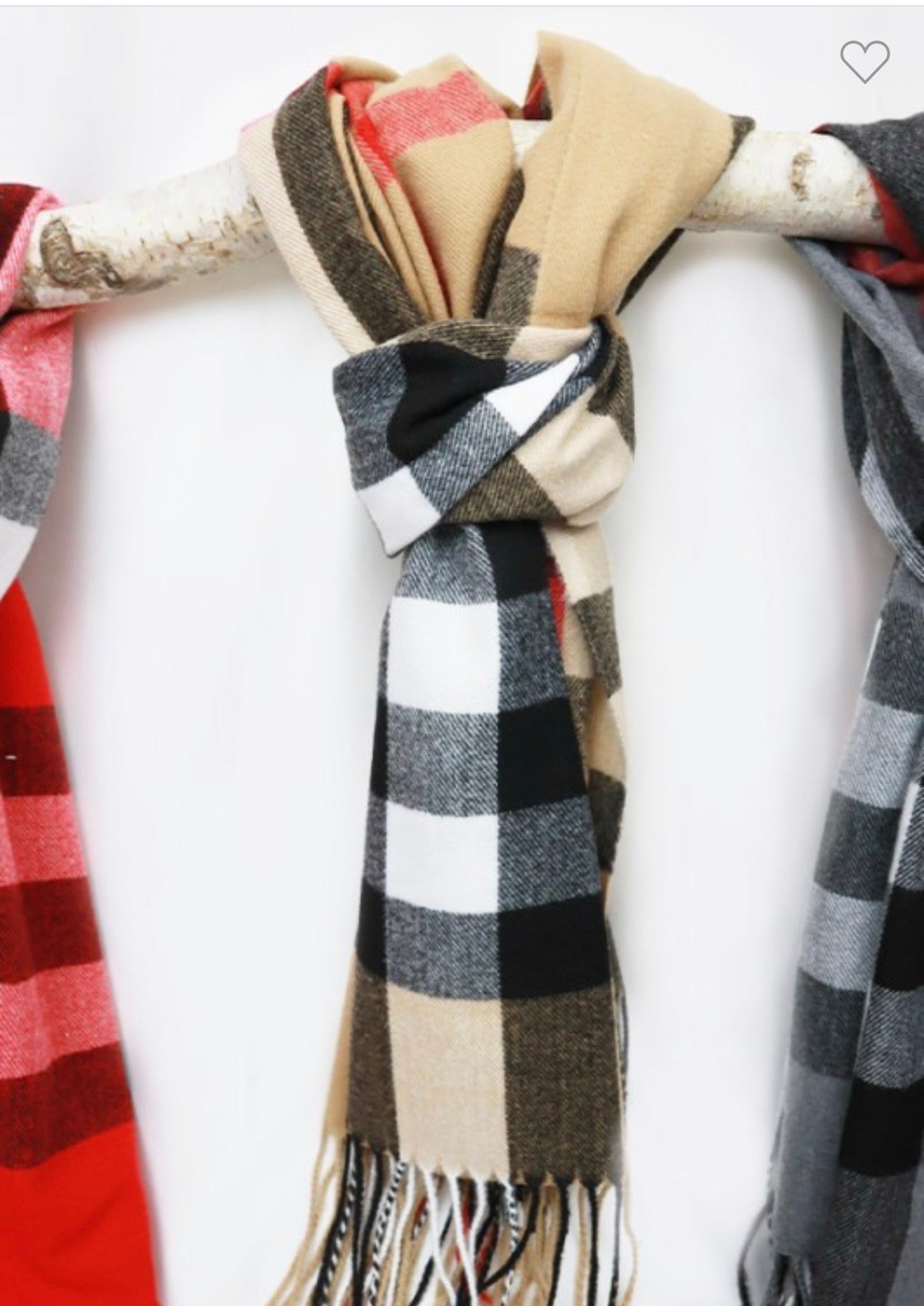 Plaid Cashmere Scarf