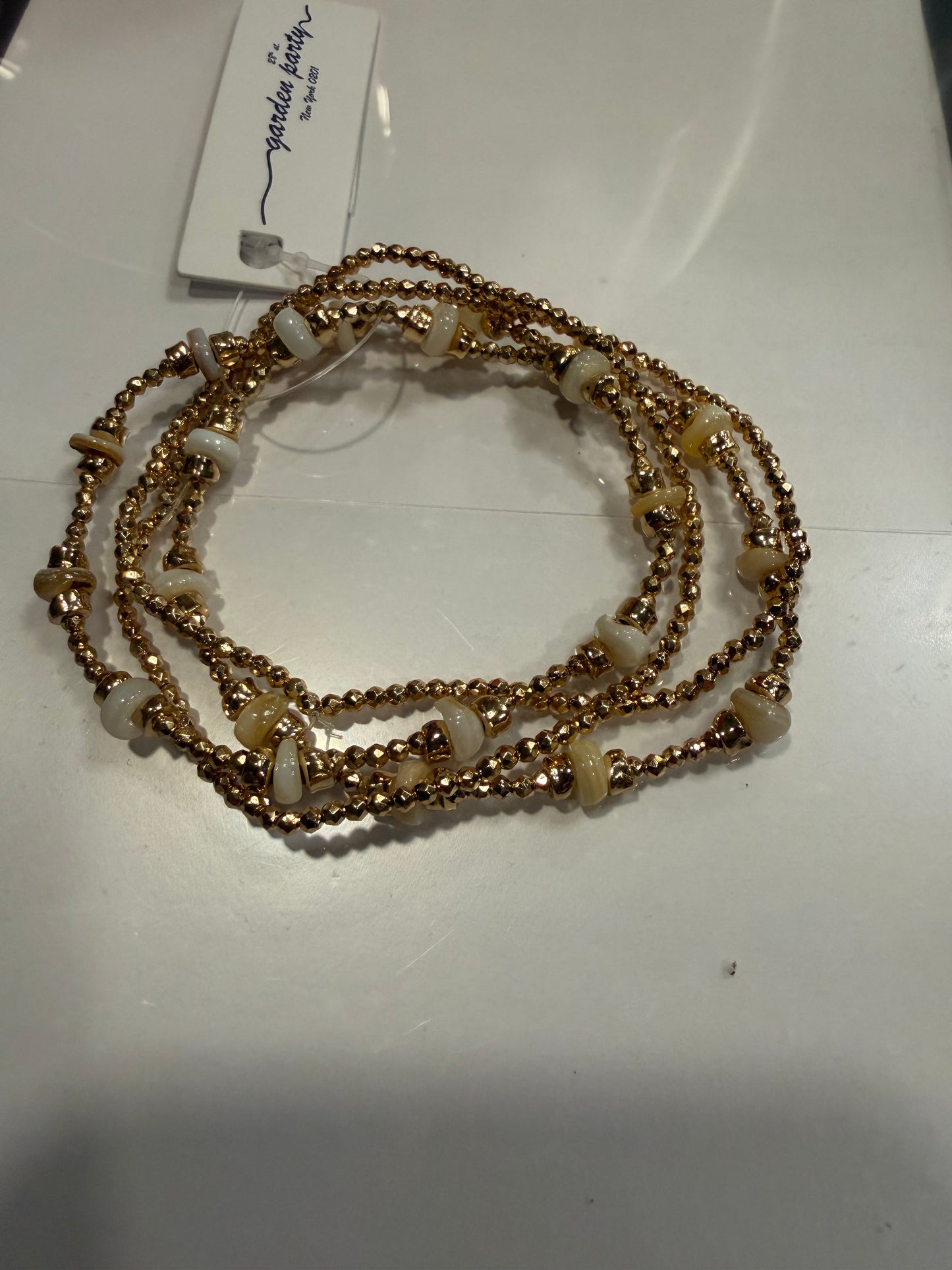 Gold Beaded Bracelet Set