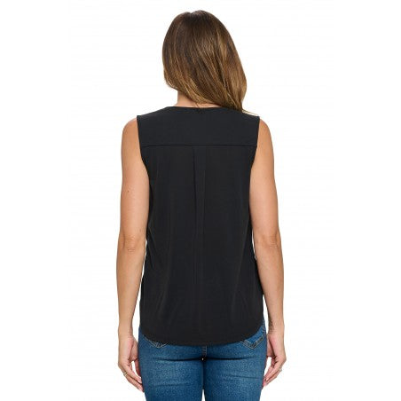 Ari Sleeveless Surplice Tank