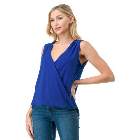 Addison Sleeveless Surplice Top