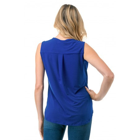 Addison Sleeveless Surplice Top