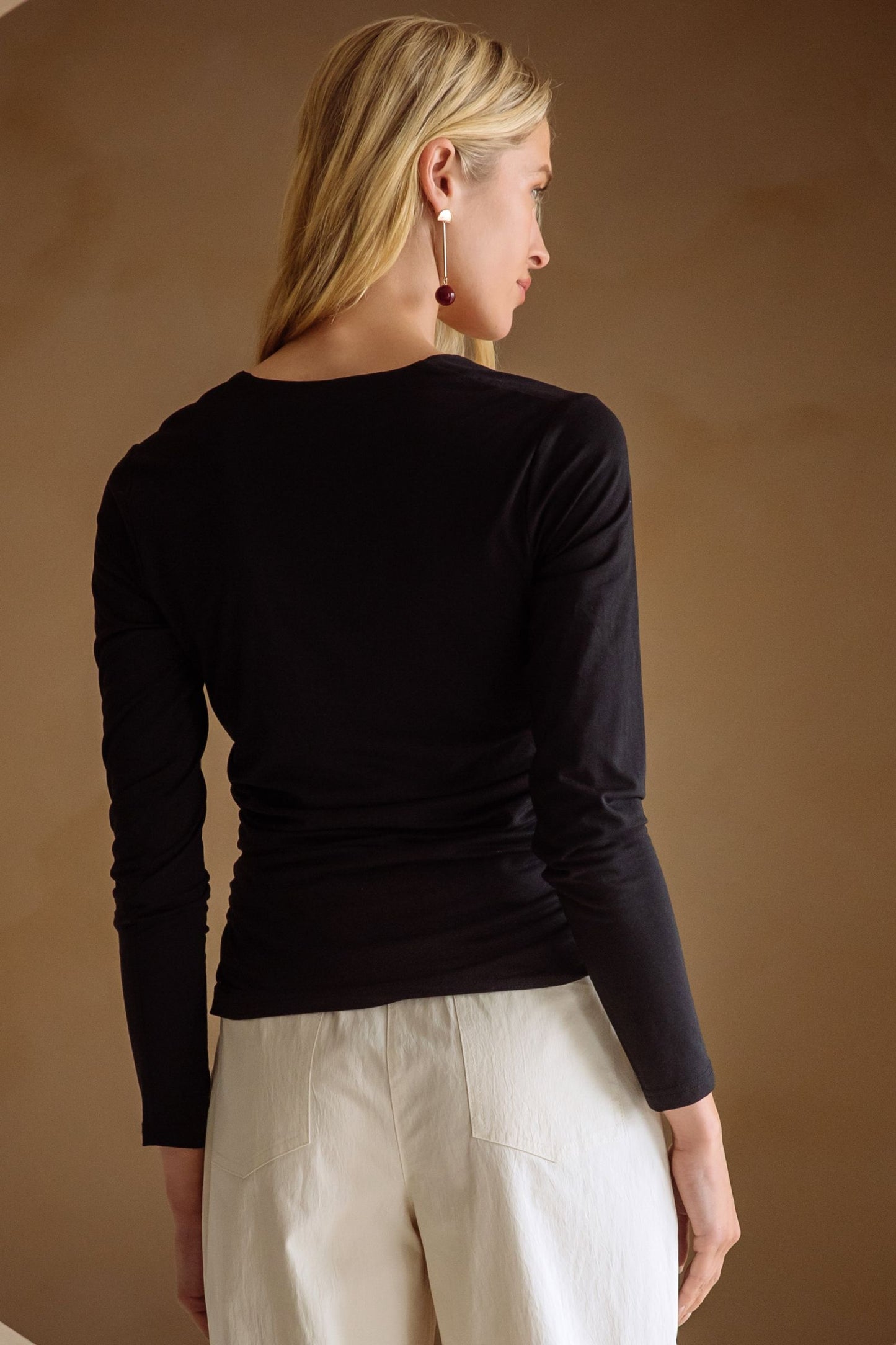 Regina Rushed Long Sleeve Top
