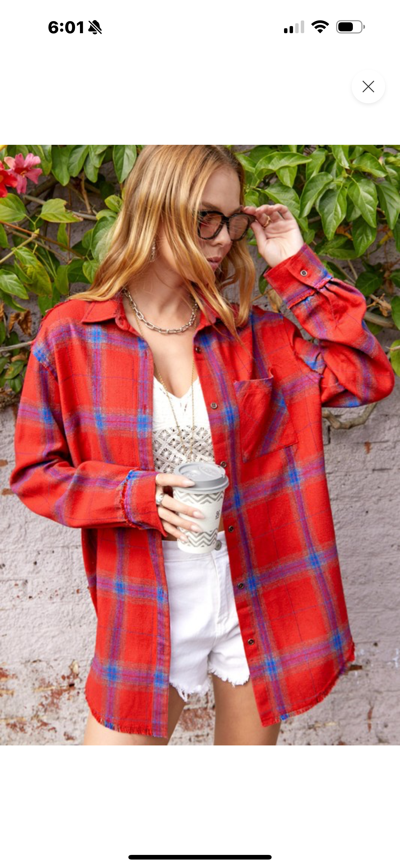 Randy Raw Edge Plaid Shirt