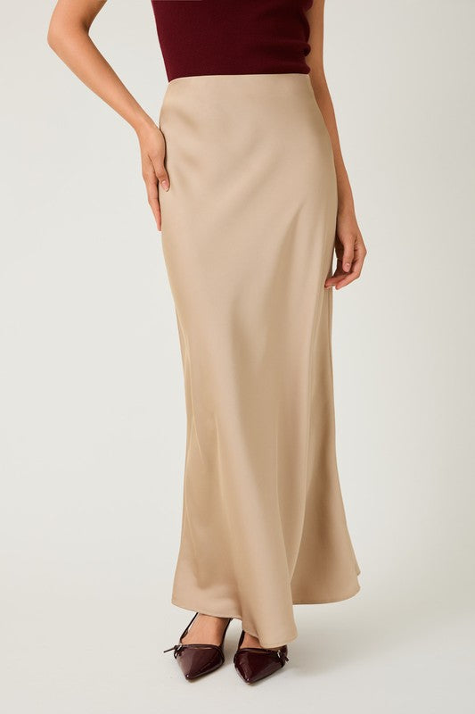 Betina Bias Satin Skirt