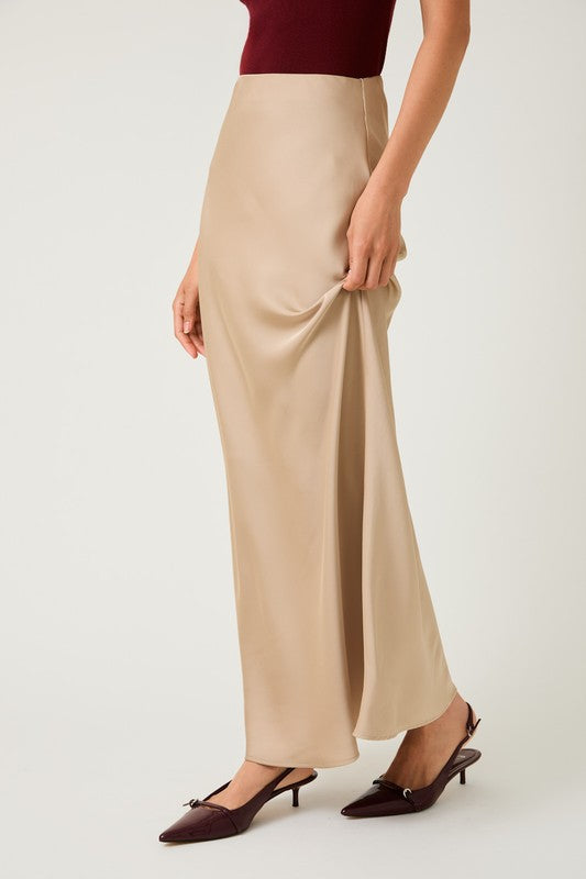 Betina Bias Satin Skirt
