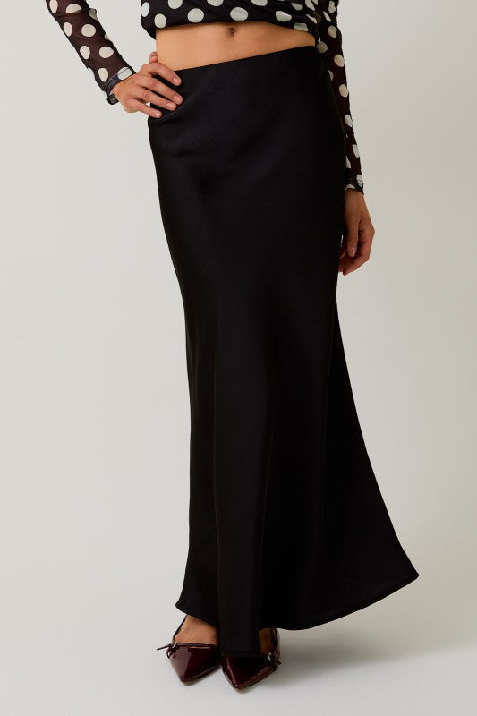 Betina Bias Satin Skirt