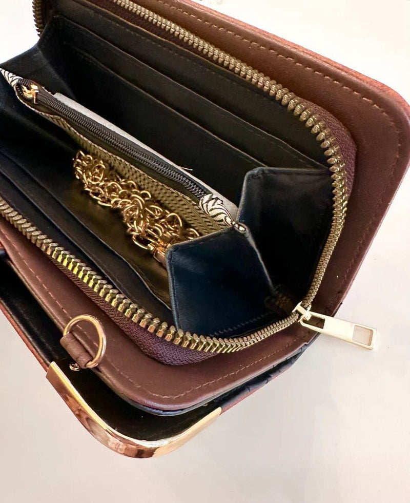 Sherpa Turn Lock Crossbody Wallet
