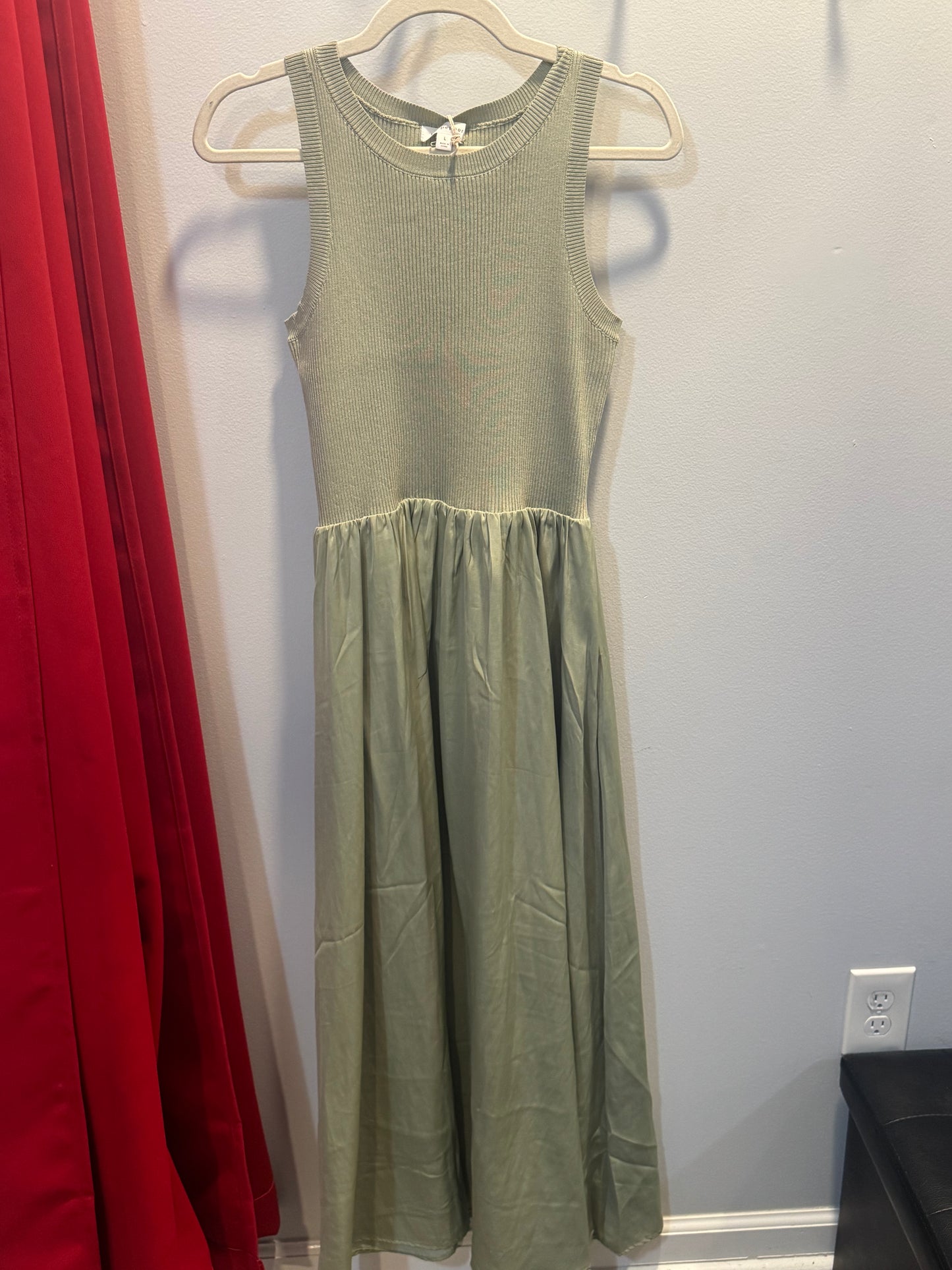 Mixed Media Midi Dress