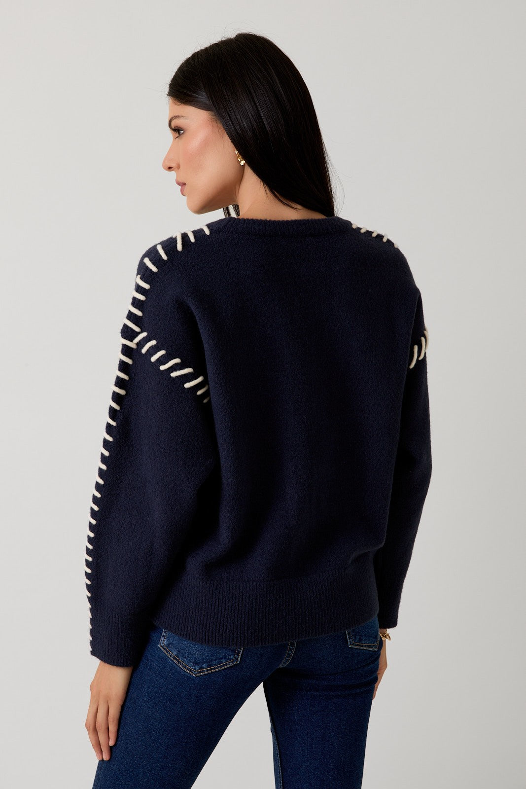 So Blue Crew Neck Sweater