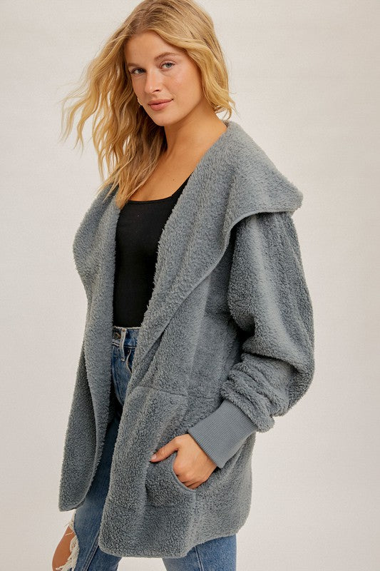 So Soft Plush Hooded Jacket