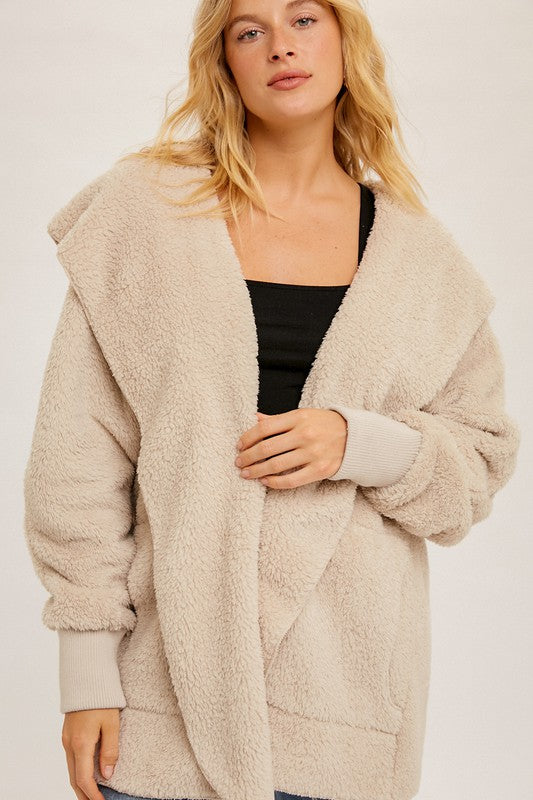 So Soft Plush Hooded Jacket
