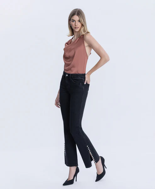 Skylar Studded HR Bootcut Jeans
