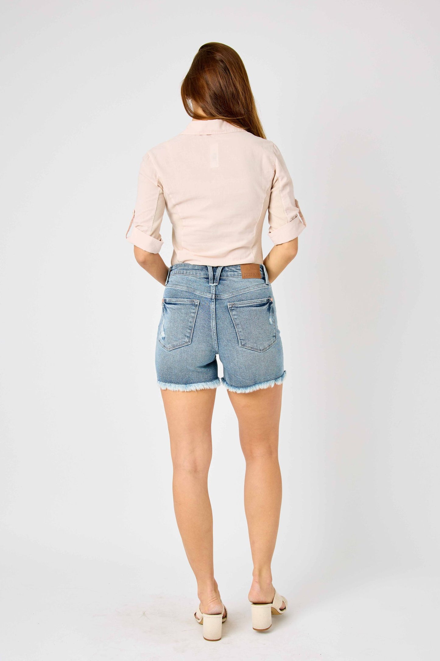 Hi Lo Hem Shorts by Judy Blue