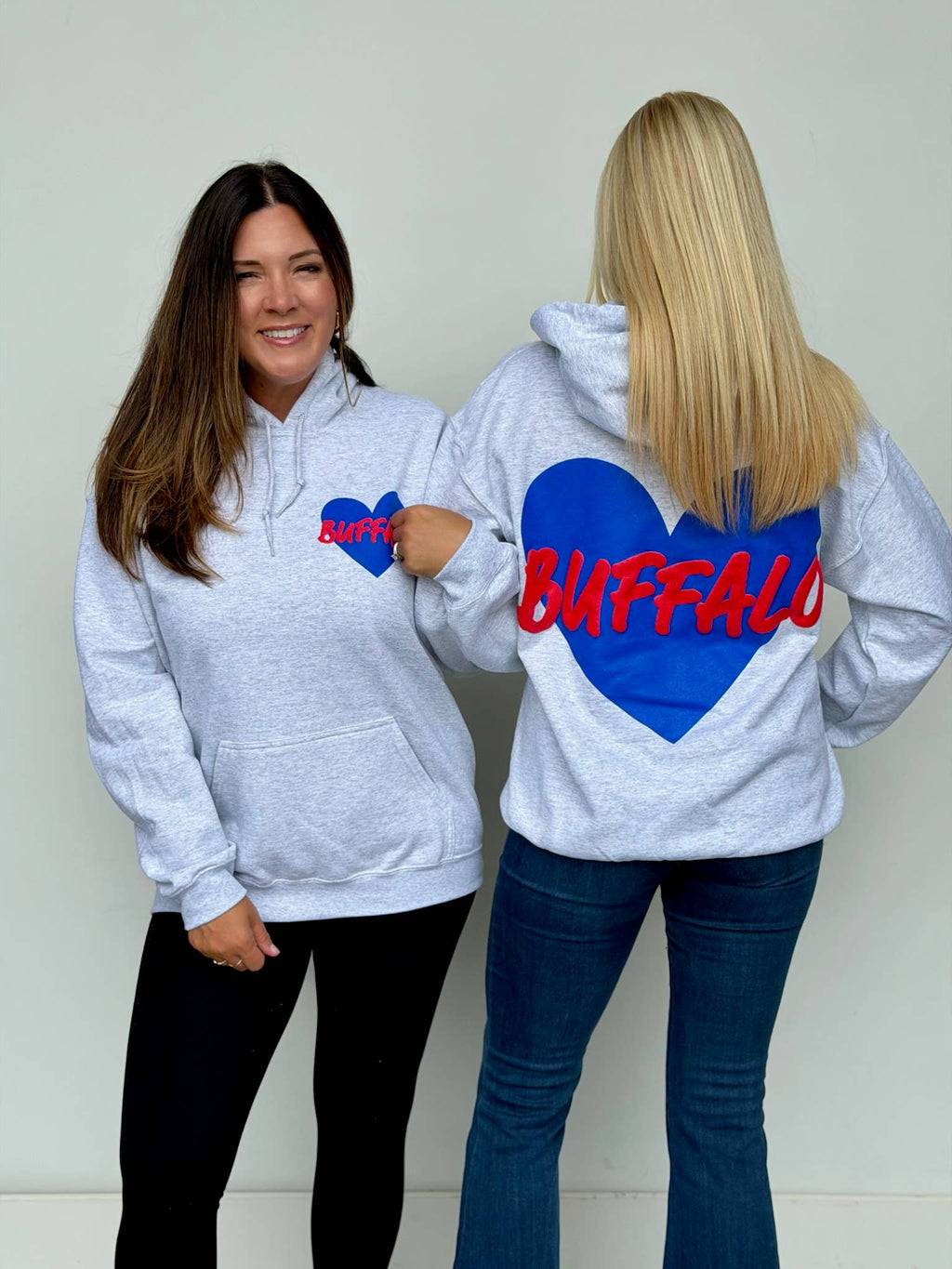 Buffalo Heart Puff Print Hoodie