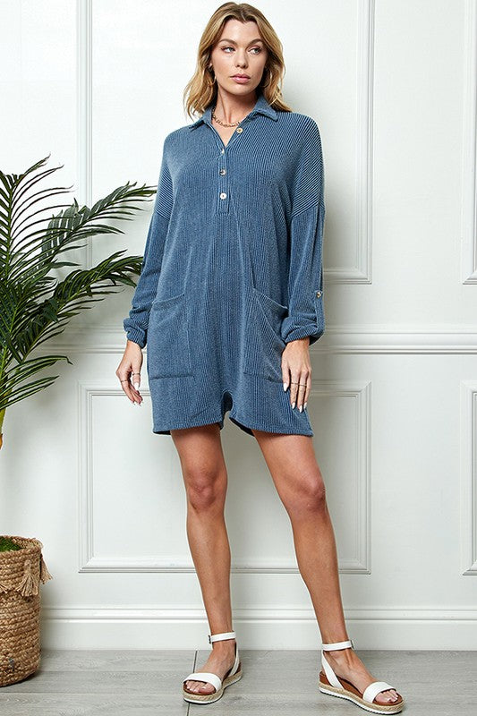 Leisurely Long Sleeve Romper