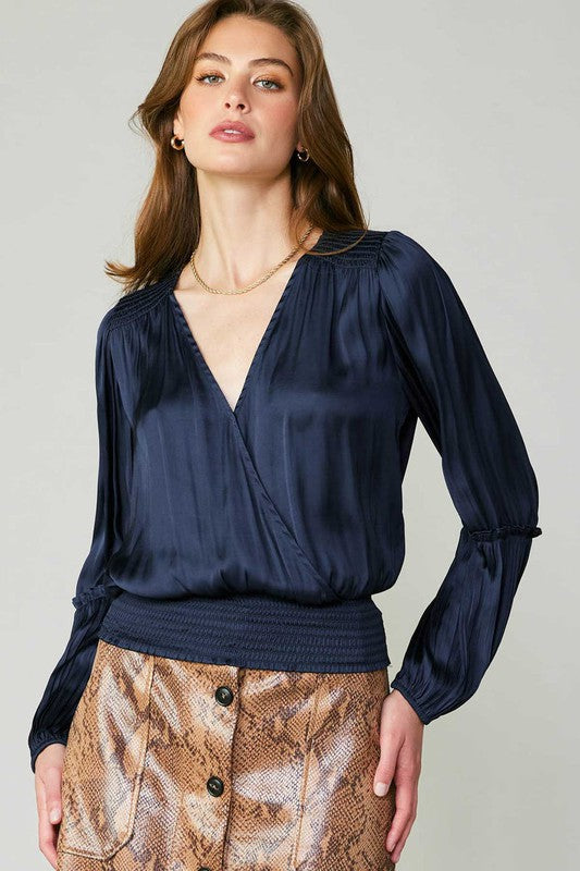 Perfectly Pleated Long Sleeve Blouse