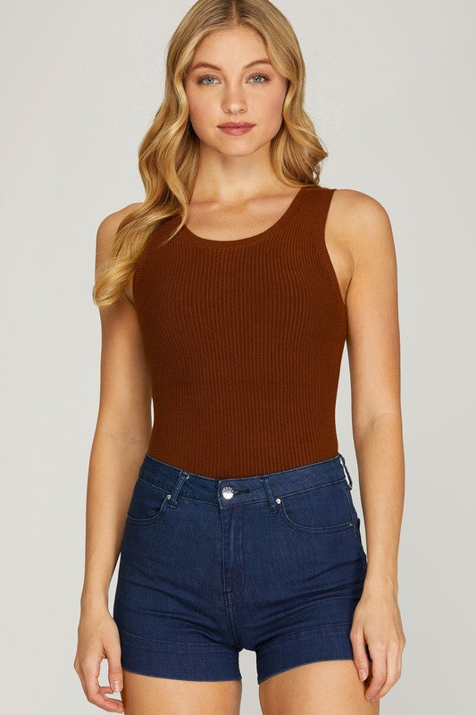 Sandy Sleeveless Sweater Bodysuit