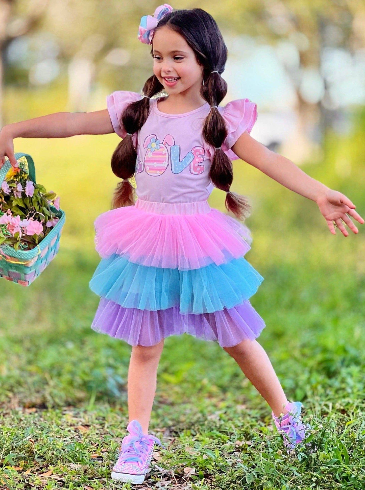 Egg-stra Adorable Pastel Tutu Skirt Set