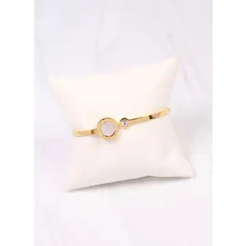 Kimberlee Bangle with Accent Gold