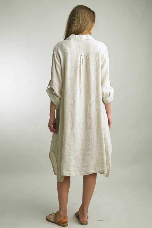 Stella Linen Shirt Dress