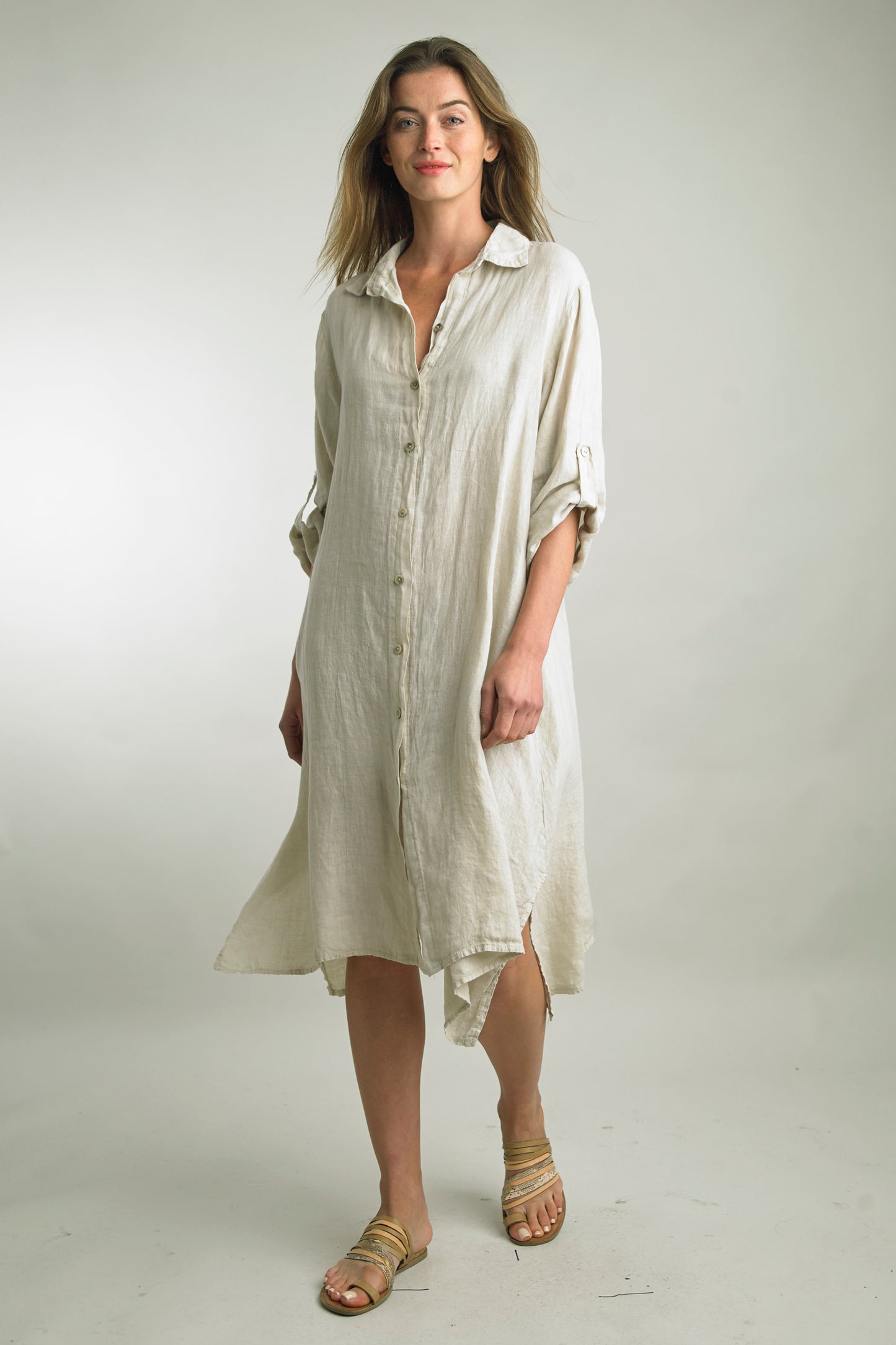 Stella Linen Shirt Dress