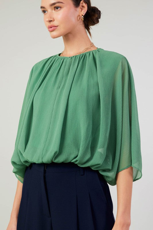 Hey Dolly Dolman Sleeve Blouse