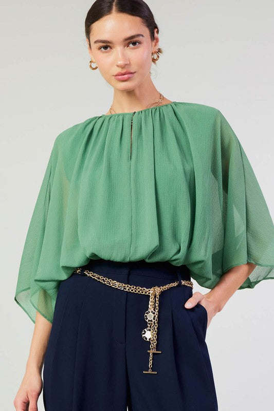 Hey Dolly Dolman Sleeve Blouse