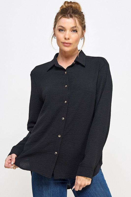 Sadie Soft and Airy Button Down Top