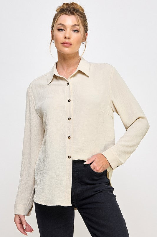 Sadie Soft and Airy Button Down Top