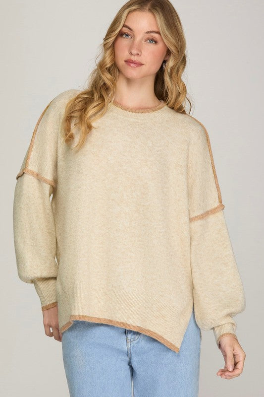 Count on me Contrast Sweater