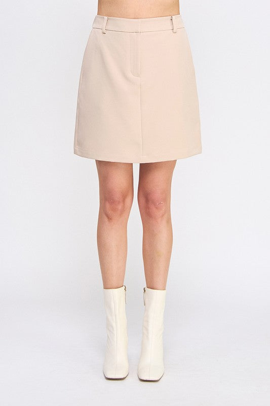 Zena Zipper Closure Skirt