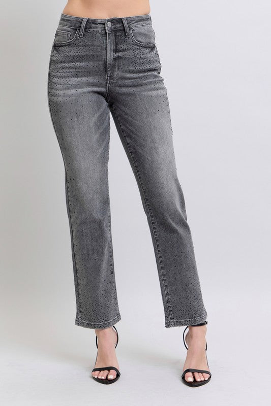 JB Rhinestone Straight Jean