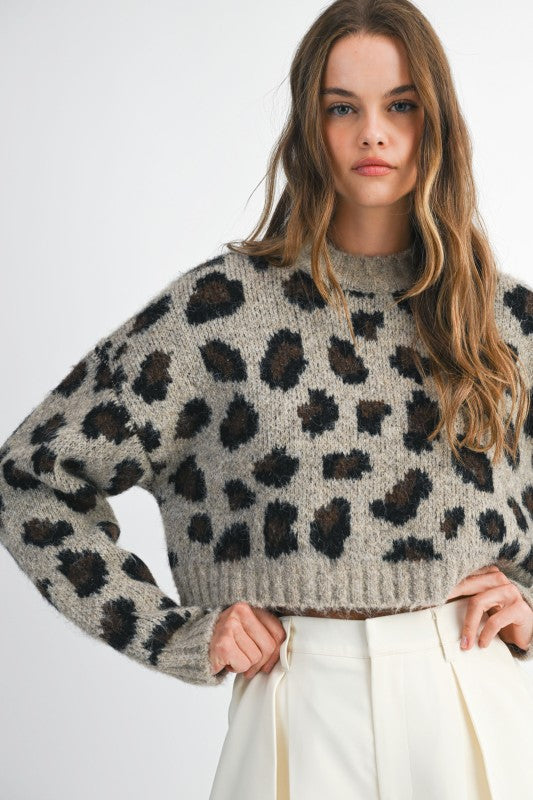 Leah Leopard Knit Sweater
